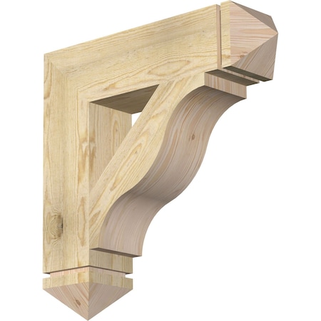 Funston Arts & Crafts Rough Sawn Bracket, Douglas Fir, 6W X 26D X 26H